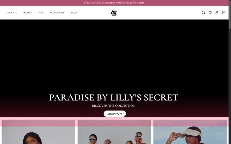 Lilly's Secret activewear eCommerce site, custom WordPress build